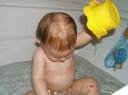 Ace Playing In The New Bath Tub