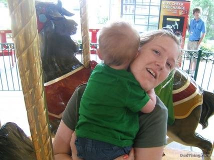 Ace Giving Momma Some Lovin on the Carousel