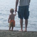 Dad And Ace Looking From The Beach Dad And Ace Looking From The Beach