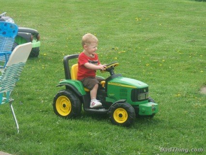 Ace Riding His John Deere